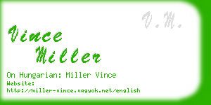 vince miller business card